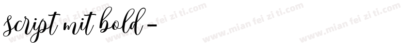 script mit bold字体转换
